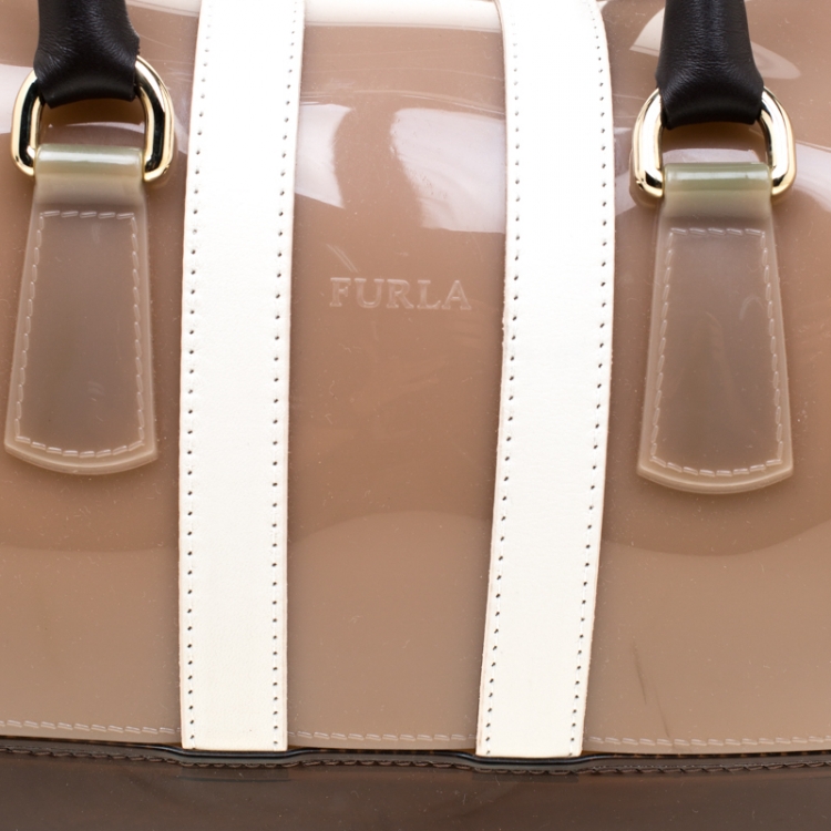 Pre Owned Furla Multicolor Rubber and Leather Candy Satchel