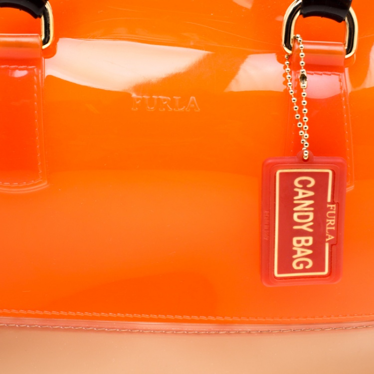 Pre Owned Furla Multicolor Rubber Candy Satchel