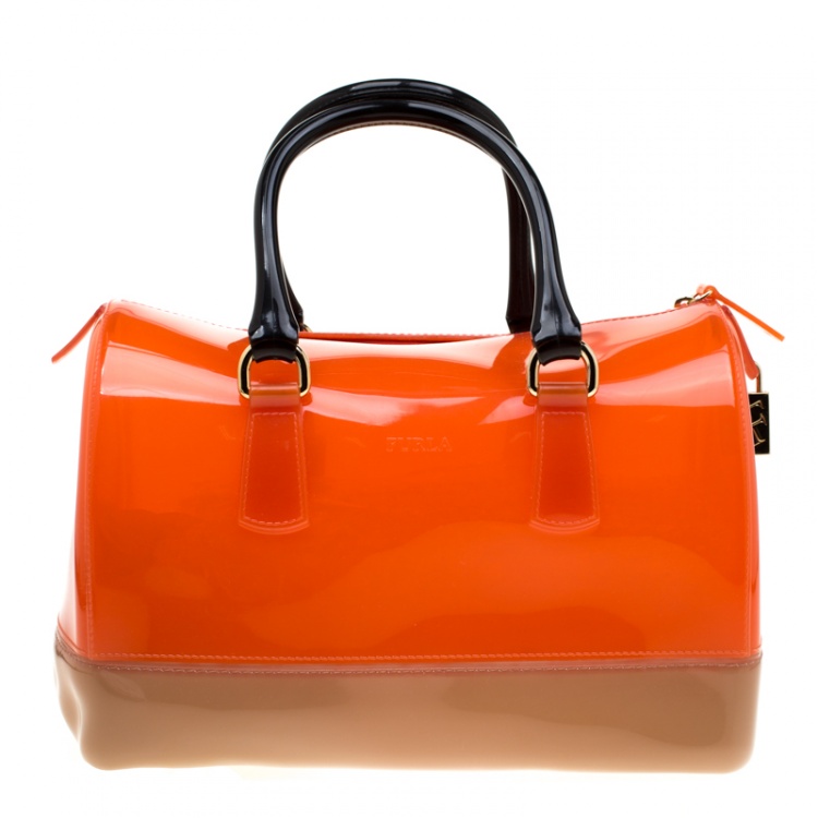 Pre Owned Furla Multicolor Rubber Candy Satchel