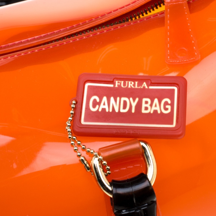 Pre Owned Furla Multicolor Rubber Candy Satchel