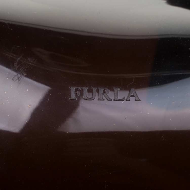 Pre Owned Furla Leopard Print Rubber and Leather Candy Satchel