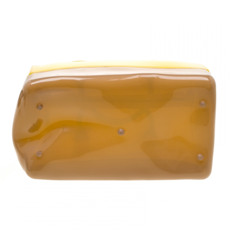 Pre Owned Furla Tricolor Glossy Rubber Candy Satchel