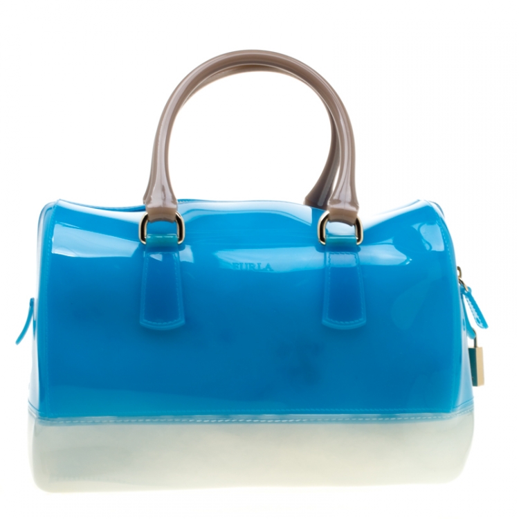 مملوكة مسبقًا Furla Tri color Rubber Candy Satchel