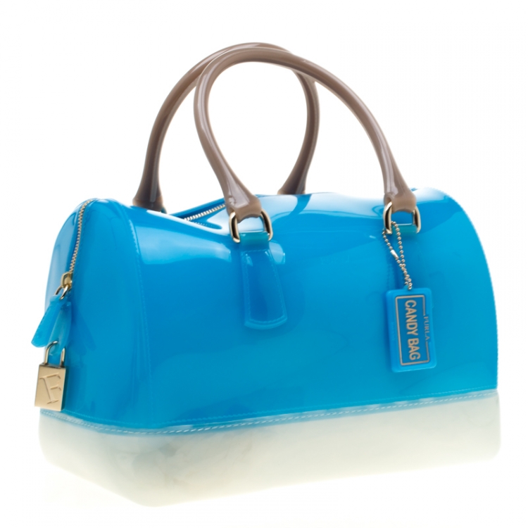 مملوكة مسبقًا Furla Tri color Rubber Candy Satchel
