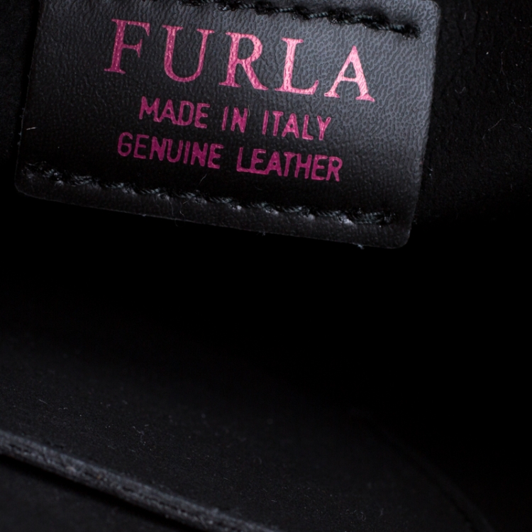 Pre Owned Furla Black Leather Ducale Top Handle Bag