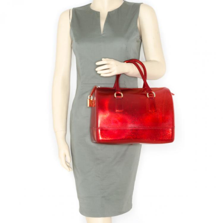 Pre Owned Furla Red Candy Satchel