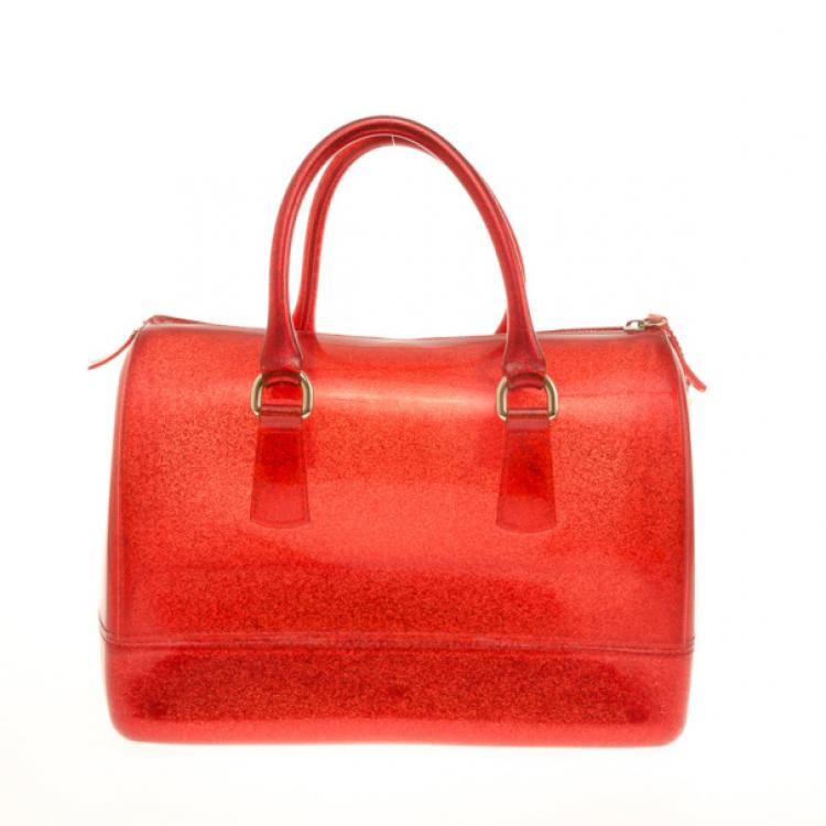 Pre Owned Furla Red Candy Satchel