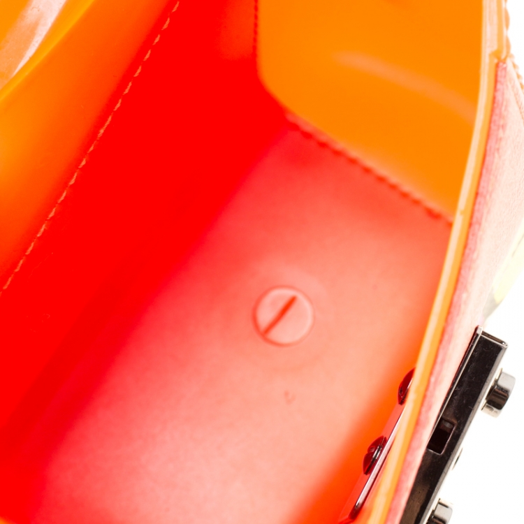 Pre Owned Furla Orange/Black Wow Candy Bon Bon Crossbody Bag
