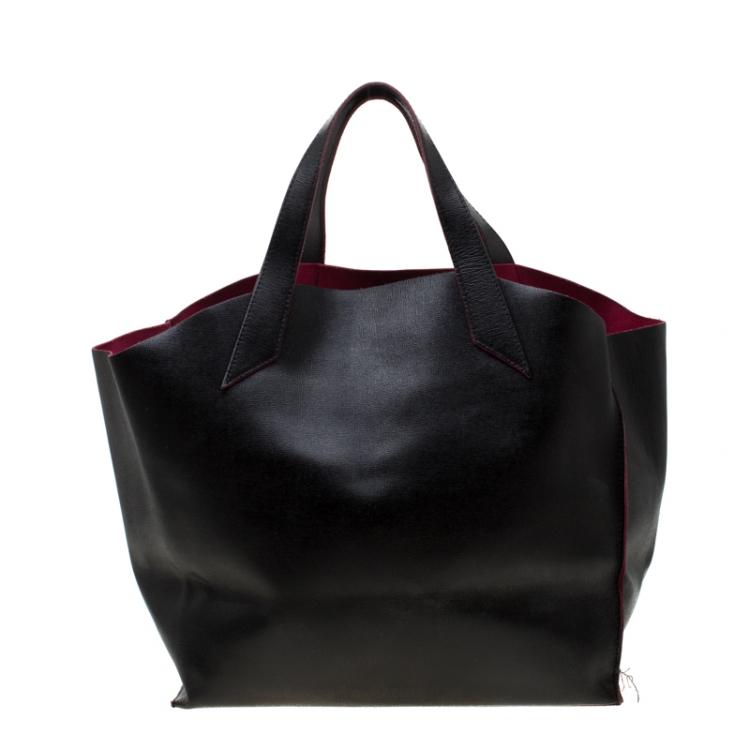 Pre Owned Furla Black Leather Small Jucca Tote