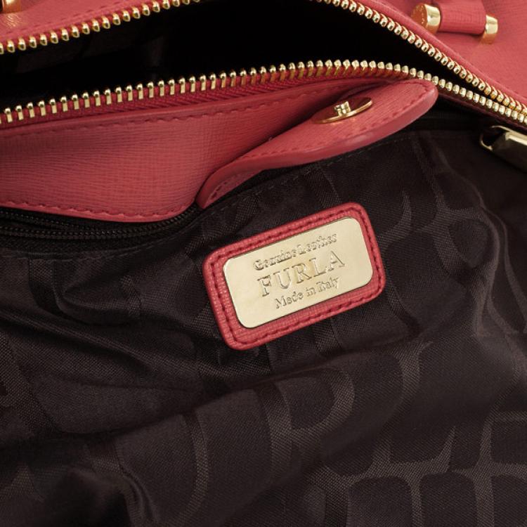 Pre Owned Furla Pink Lotus Tote 