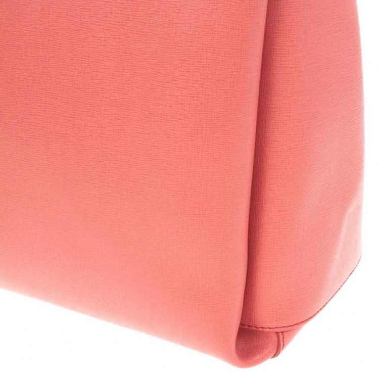 Pre Owned Furla Pink Lotus Tote 