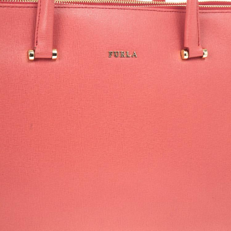 Pre Owned Furla Pink Lotus Tote 
