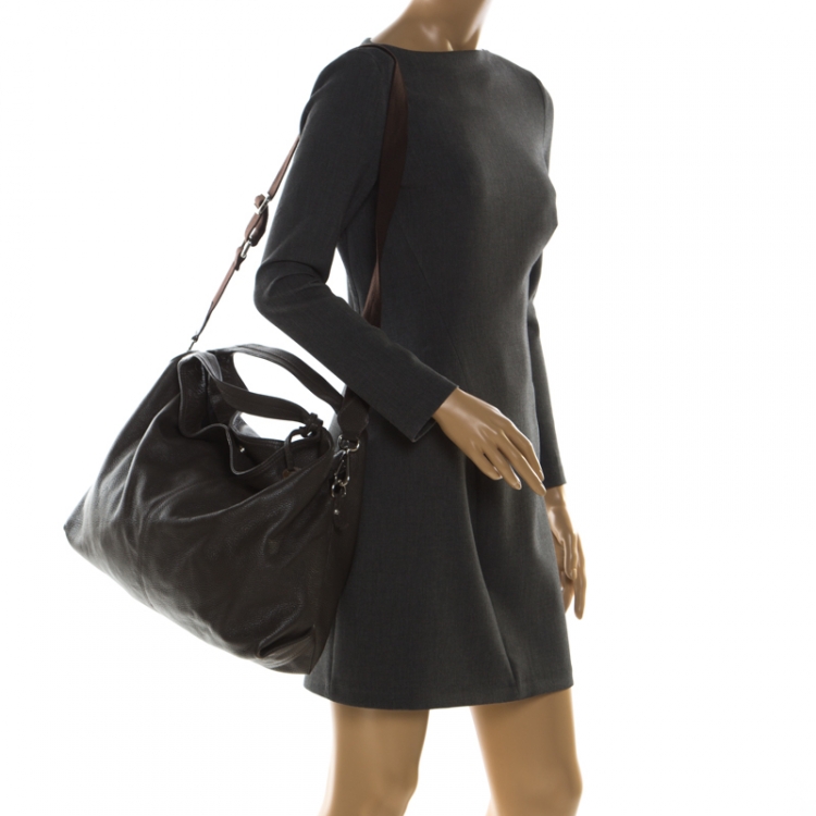 Pre Owned Furla Light Brown Leather Hobo