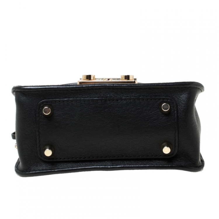 Pre Owned Furla Multicolor Suede and Leather Mini Metropolis Crossbody Bag