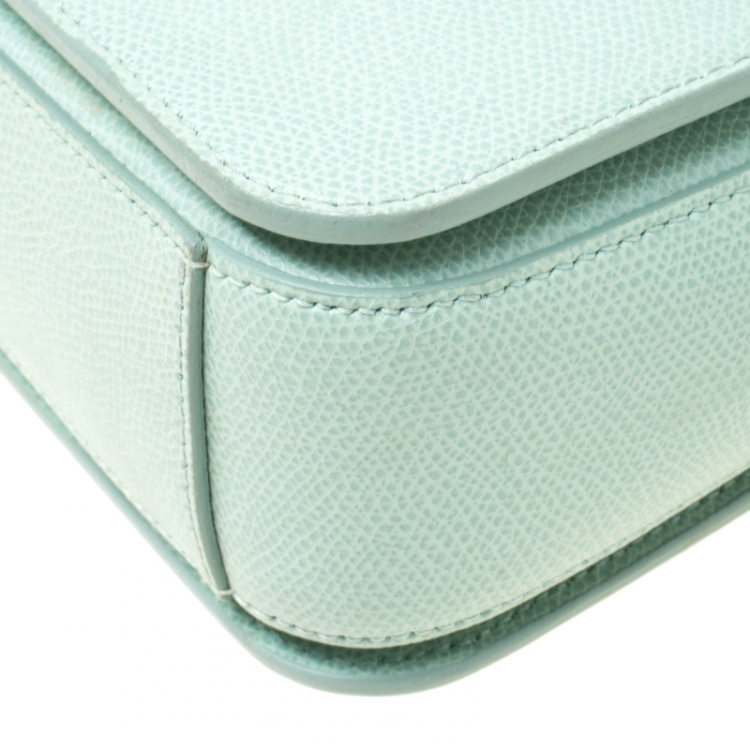 Pre Owned Furla Mint Green Leather Metropolis Crossbody Bag