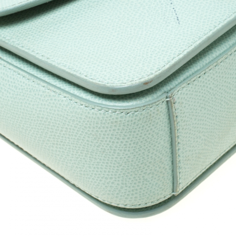 Pre Owned Furla Mint Green Leather Metropolis Crossbody Bag