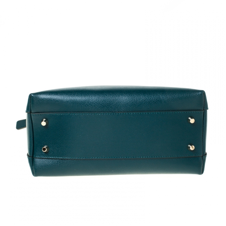 Pre Owned Furla Green Leather Piper Satchel