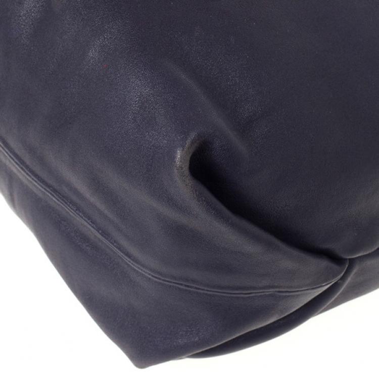 مملوكة مسبقًا Furla Blue Metallic Leather Elisabeth Hobo