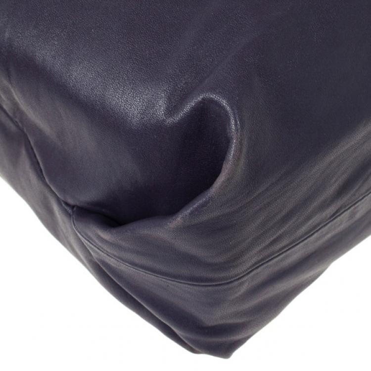 مملوكة مسبقًا Furla Blue Metallic Leather Elisabeth Hobo