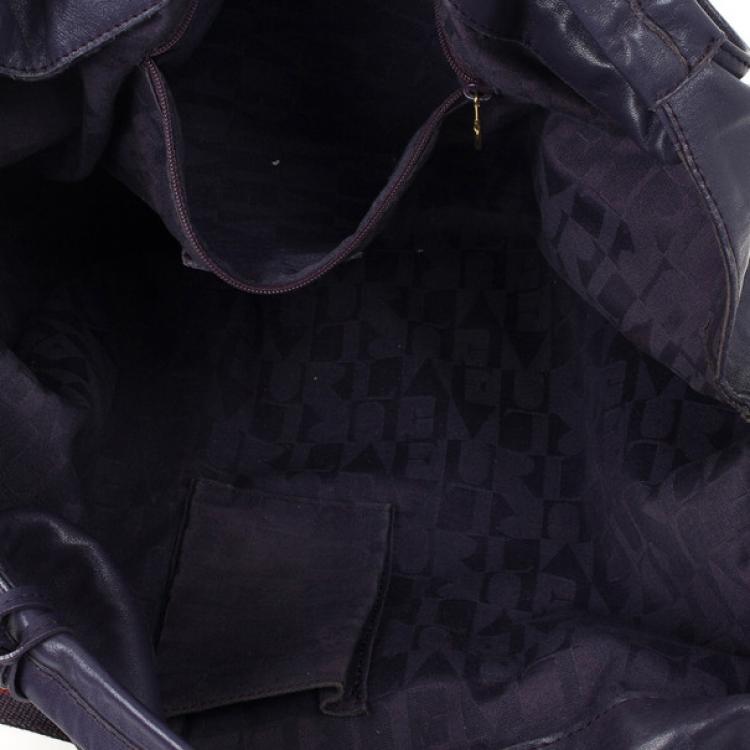 مملوكة مسبقًا Furla Blue Metallic Leather Elisabeth Hobo