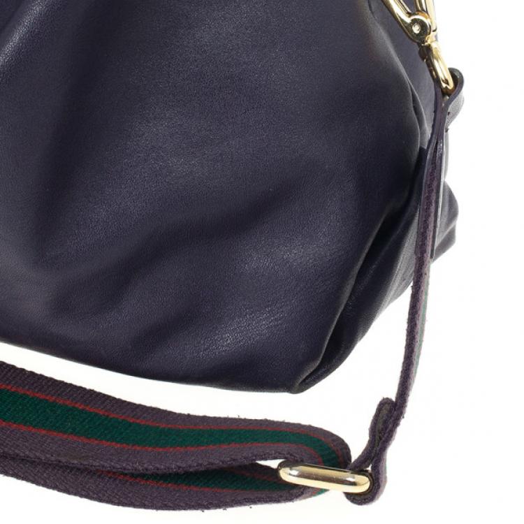 مملوكة مسبقًا Furla Blue Metallic Leather Elisabeth Hobo