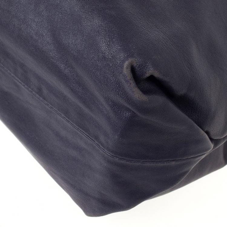 مملوكة مسبقًا Furla Blue Metallic Leather Elisabeth Hobo