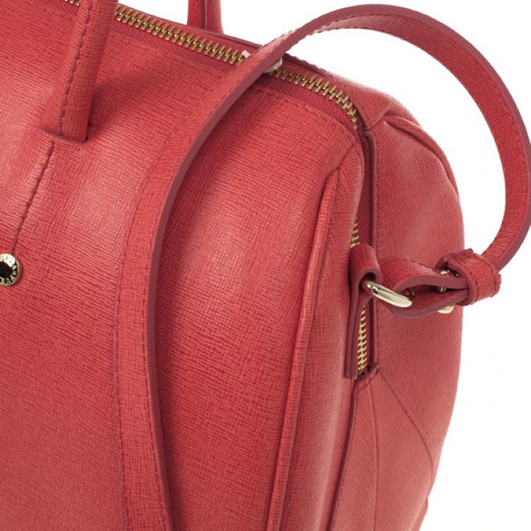 Pre Owned Furla Coral Leather 'Arianna' Satchel