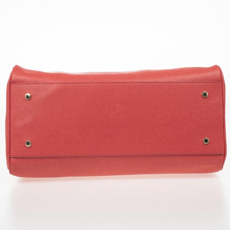 Pre Owned Furla Coral Leather 'Arianna' Satchel