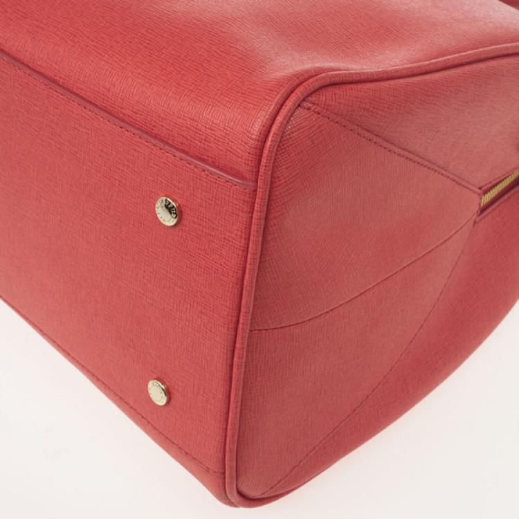 Pre Owned Furla Coral Leather 'Arianna' Satchel