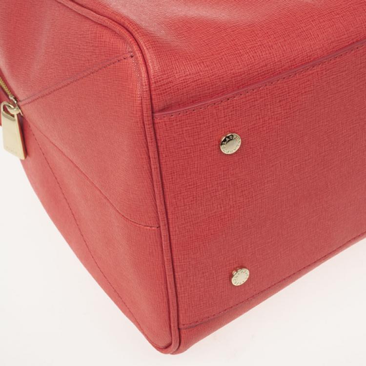 Pre Owned Furla Coral Leather 'Arianna' Satchel