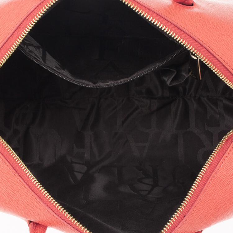 Pre Owned Furla Coral Leather 'Arianna' Satchel