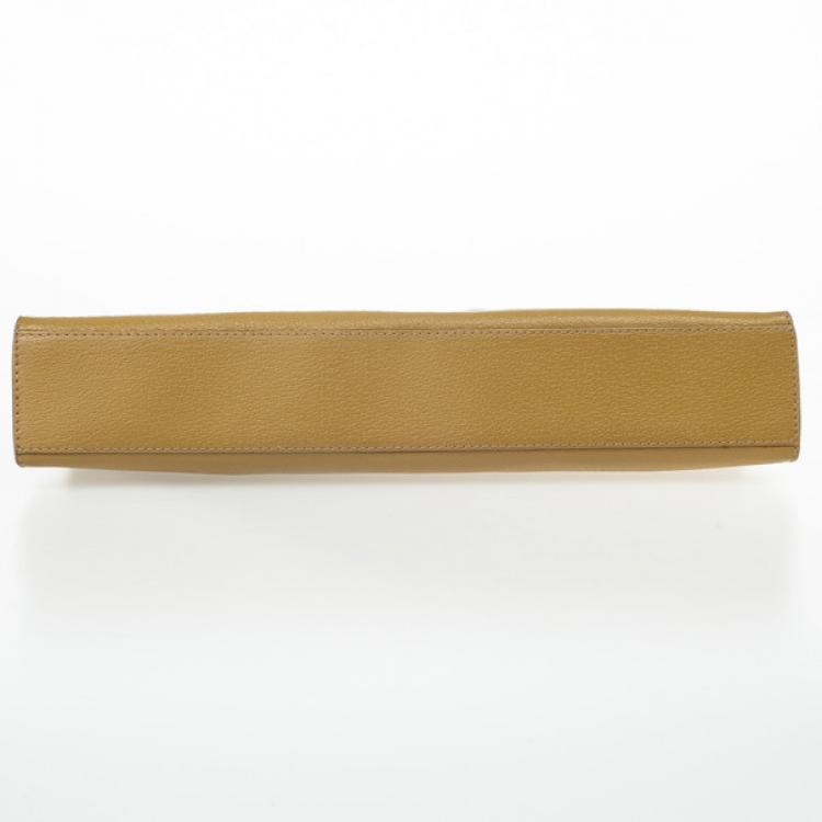 Pre Owned Furla Tan Textured Leather Shoulder Bag