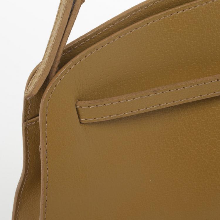 Pre Owned Furla Tan Textured Leather Shoulder Bag