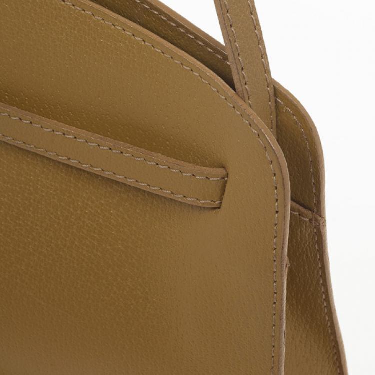 Pre Owned Furla Tan Textured Leather Shoulder Bag