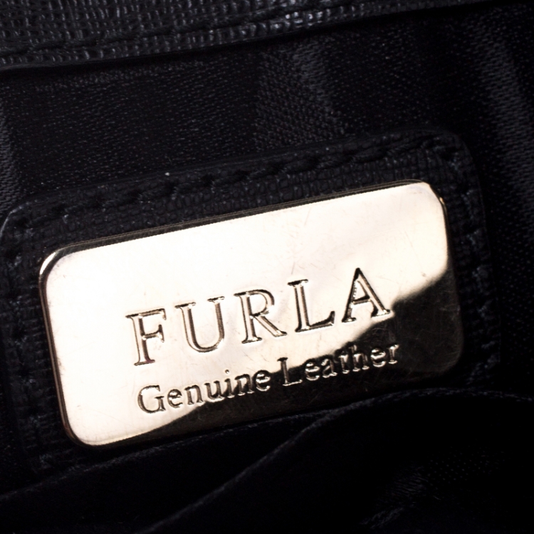 Pre Owned Furla Black Leather Metropolis Crossbody Bag