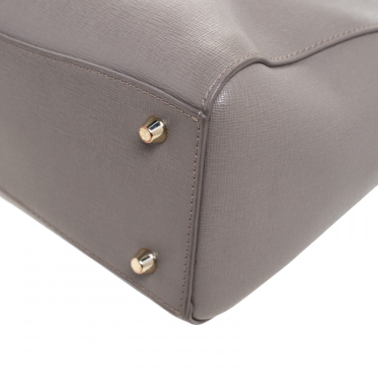Pre Owned Furla Grey Leather Back Giada Satchel 