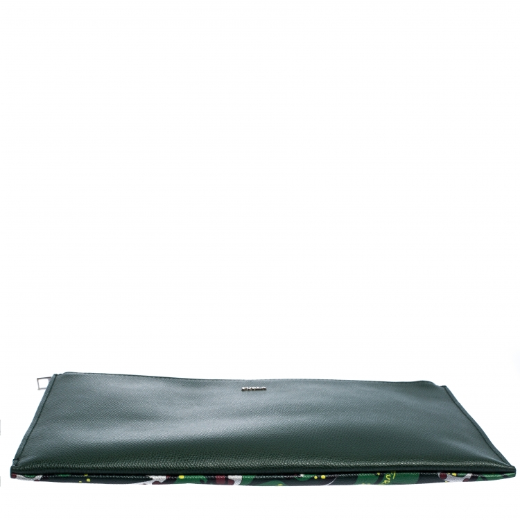 Pre Owned Furla Multicolor Lizard Print Leather Clutch