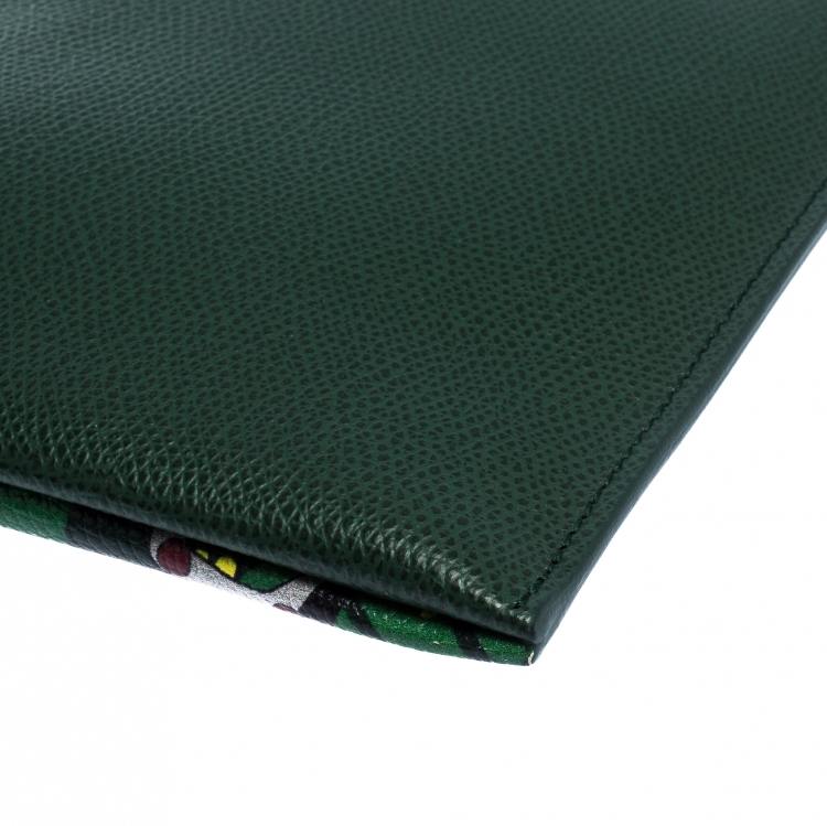 Pre Owned Furla Multicolor Lizard Print Leather Clutch