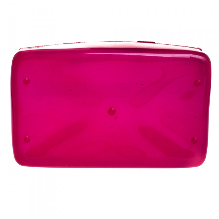 مملوكة مسبقًا Furla Fuchsia Glossy Rubber Candy Satchel