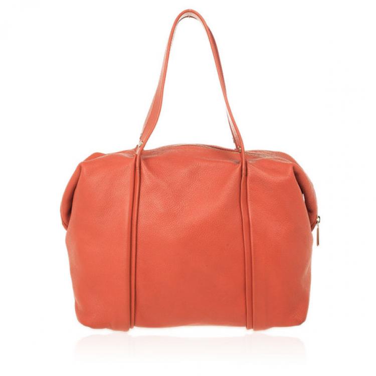 Pre Owned Furla Red Leather Medium Hobo