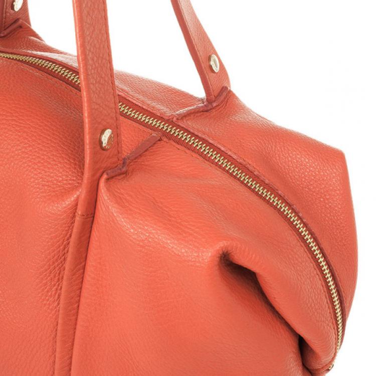 Pre Owned Furla Red Leather Medium Hobo