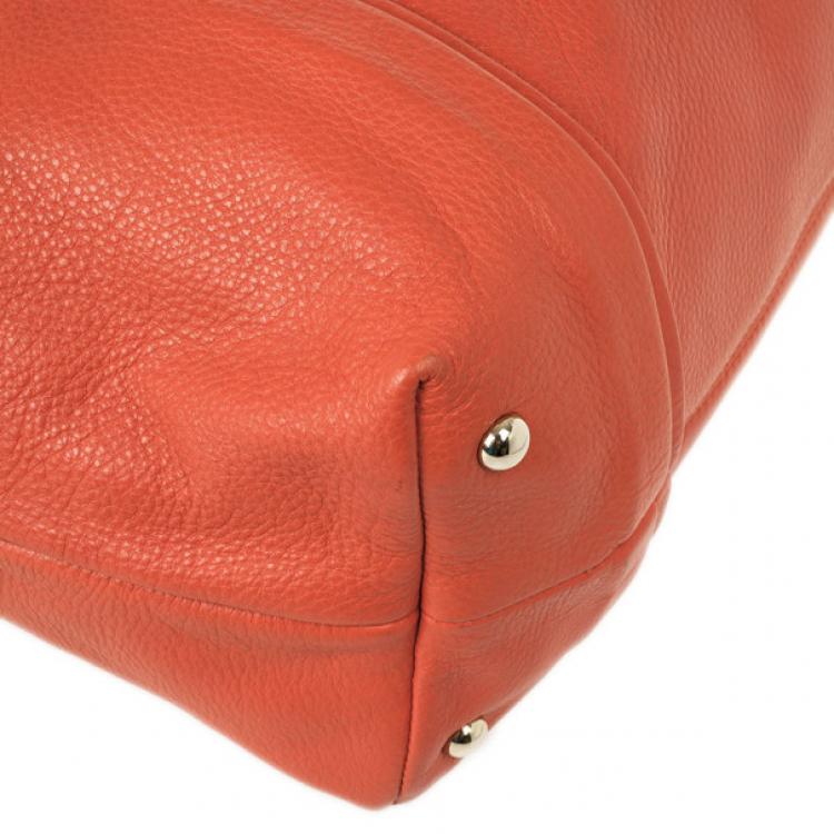 Pre Owned Furla Red Leather Medium Hobo