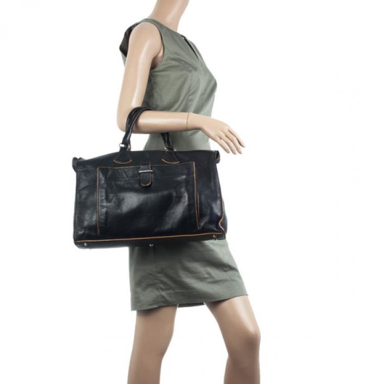 Pre Owned Furla Black Leather Limited Edition Handbag