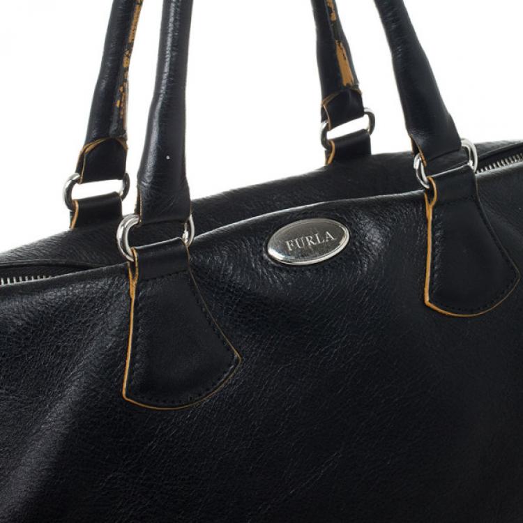 Pre Owned Furla Black Leather Limited Edition Handbag