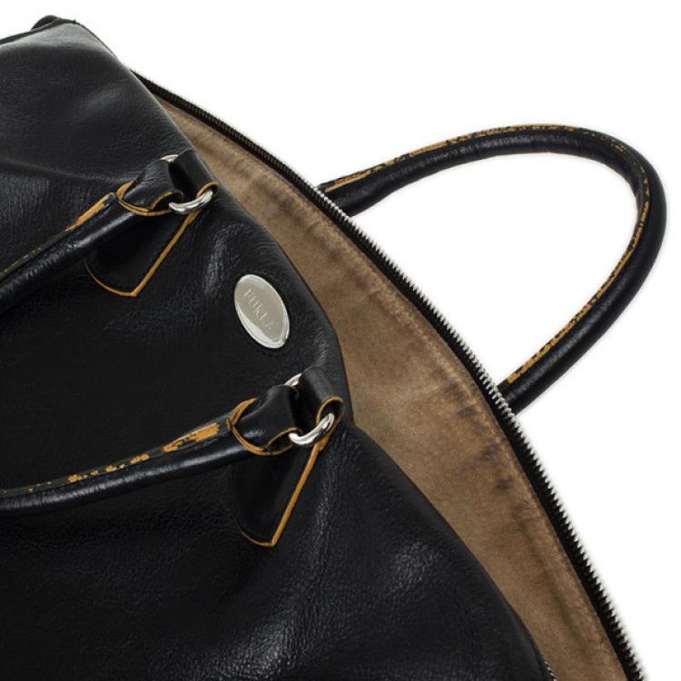 Pre Owned Furla Black Leather Limited Edition Handbag