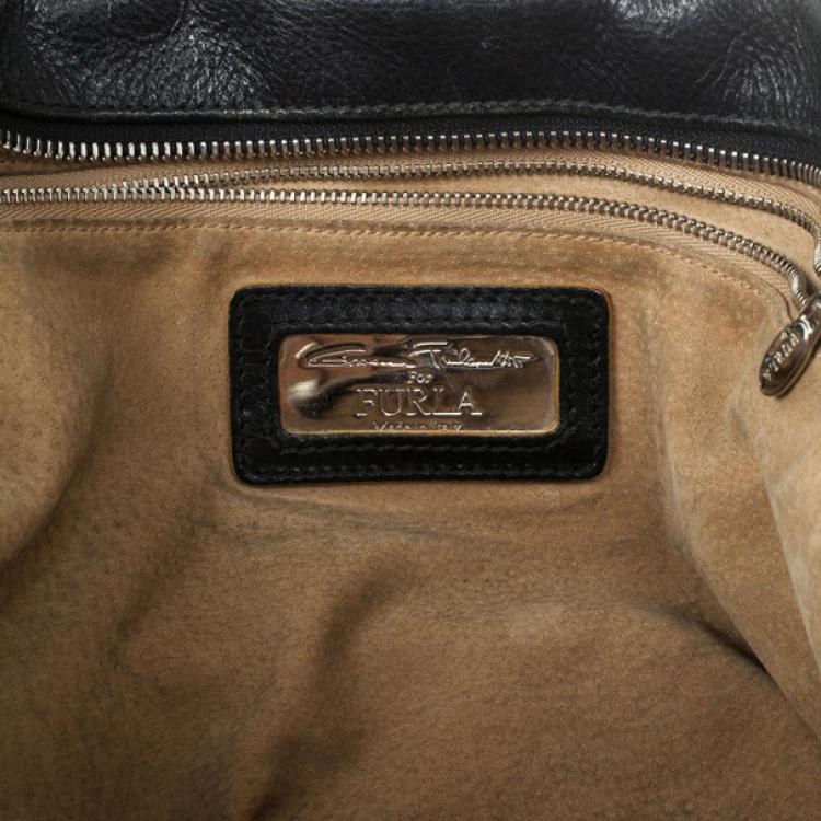Pre Owned Furla Black Leather Limited Edition Handbag