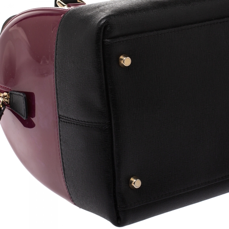 Pre Owned Furla Tricolor Rubber and Leather Candy Satchel