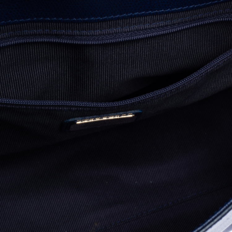 مملوكة مسبقًا Furla Navy Blue Leather Large Metropolis Satchel