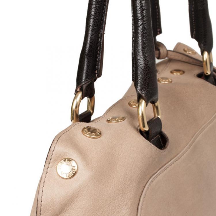 Pre Owned Furla Tan Royal Popper Colour Block Tote