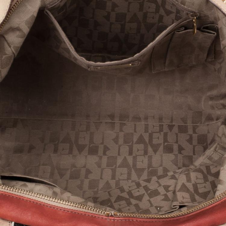 Pre Owned Furla Tan Royal Popper Colour Block Tote